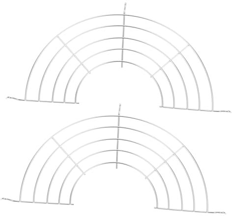 COLLBATH 2stücke Edelstahl Halbkreis Abtropfgestell Mit Ölabscheidung Langlebiges Antihaft Ölfilter Bratgitter Für Camping Grill Und Backzubehör Vielseitig Einsetzbar Für Pfannen Und Fritte
