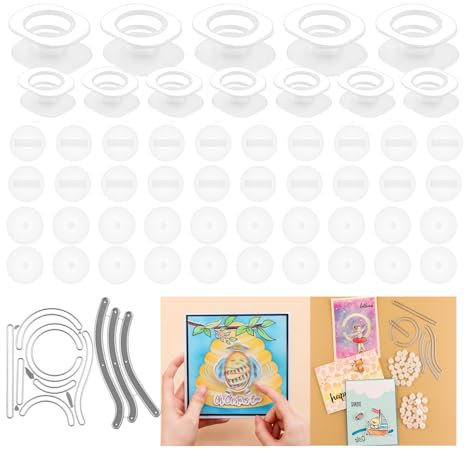 102Pcs/Set Mini Action Wobbles,Self-Adhesive Springs,Small Wobblers Movers Gliders for Slider Cards;Rotating Sliding for Card Making DIY Scrapbooking Arts Projects Handmade Crafts Embellishments