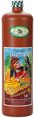 Original Drexler's echter Blutwurz | 60% vol. | 1l. Tonflasche