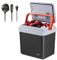 VonShef 24L Electric Cool Box, Large Insulated Cooler Box with Hot & Cold Functions & Three Power Options (3-Pin 240v Wall Plug, USB-A & 12v Car Plug), Festival Camping Accessories with Removable Lid