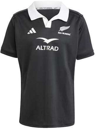 adidas Mens All Blacks Rugby Aeroready Short Sleeve Jersey Black XXL