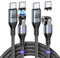 VAFOTON 240W Magnetic USB C Charging Cable 9Pins (2Pack, 1m/1.8m), PD 240W C to C Charger Cable Fast Charge, USB C to Type C Magnetic Phone Charger Cables for Tablet/Laptop/MaBook/Smartphone
