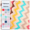 Fabreco - Baumwollstoff Meterware - 220g/lfm | Stoff Meterware mit Muster: Zickzack regenbogen 1,5 cm | Weich, langlebig & hautfreundlich