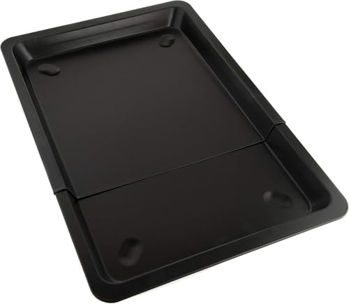G GRIMALDI Teglia da Forno Estensibile Allungabile Universale in Acciaio Inox Antiaderente, 37–52 cm, Compatibile con Forni e Mini Forni