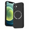 Magnetic Case for iPhone 12 Phone Case with MagSafe, Camera Protection Ultra Slim Shockproof Bumper Liquid Silicone Case with Microfiber Lining (Black)