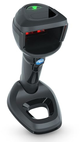 SIMPLETEK - DS9908-SR4U2100AZW Hybrid Barcode Reader with Adjustable Bench Stand and USB Cable Included - Black