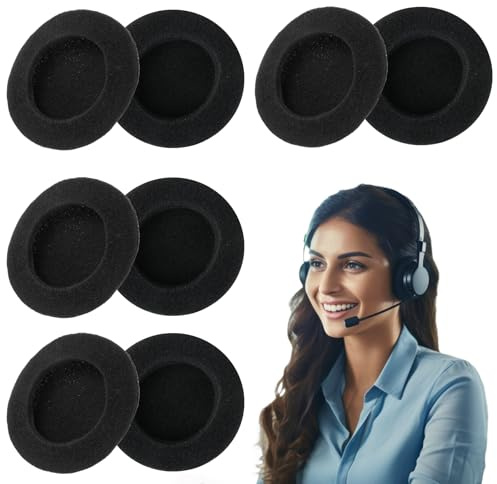 8 Pcs 55mm Foam Replacement Ear Pads for Headphones, Headsets