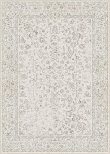 PureCozy Teppich Wohnzimmer Creme 300x400cm Waschbarer rutschfest Teppiche