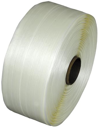 kaiserkraft | PET-Kraftband | verleimt | für Bandabroller | VE 2 Stk | Kern-Ø 76 mm | Bandbreite 13 mm | high-visibility yellow