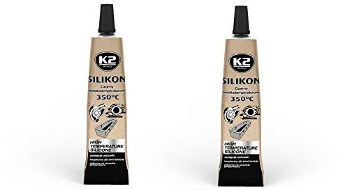 Hochtemperatur Silikon Dichtung 21g beständig bis 350°C Dichtmasse Schwarz (verschiedene Verpackungseinheiten verfügbar) (2)