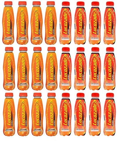 Lucozade Energy Mixed Fizzy Drink Box (24 x 380ml) - Orange & Original