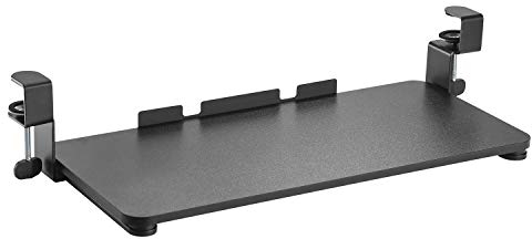 Maclean MC-839 Keyboard Sliding Platform | Under Desk Drawer for Keyboard and Mouse | Clamp On Keyboard Tray | Ergonomic Workstation Solution | Pull-Out Tray | Easy Assembly