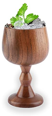 Holz Weinkelch, Vintage Hölzerner Weinglas Kaffeebecher Bierkrug, Elegant Holz Trinkbecher für Rotwein, Tee, Kaffee