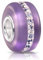 Materia Beads Perlen Glas lila - 925 Silber Glasperlen Großlochperle Charms violett für Armband 1571