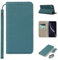 Copmob iPhone XR Case With Card Holder With Strap,Genuine Leather Flip Wallet Case,[3 Slots][Magnetic Closure][RFID-Blocking],Phone Case Cover for iPhone XR - Sky Blue
