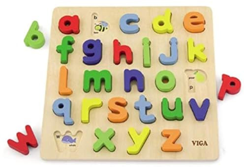 Viga Toys Holz-Lernpuzzle Alphabet 30 cm