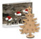 Logbuch-Verlag 3 Weihnachtskarten DIN A6 inkl. Kuverts + Weihnachtsbaum Miniatur aus Holz - Geschenkidee Weihnachtspost Kunden Kollegen
