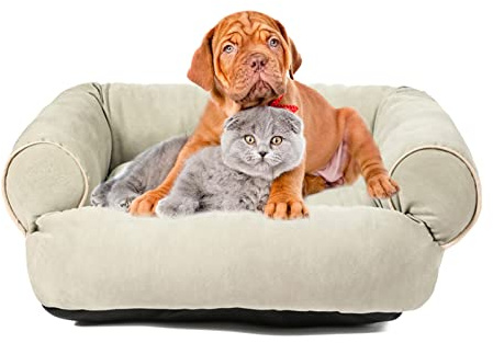 PETCUTE Cama Ortopédica para Gatos y Perros Pequeños, Lavable de Espuma Viscoelástica, Sofá Cómodo Con Fondo Antideslizante, Cojín para Mascotas