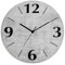ARTLAND Wanddeko Wanduhr ohne Tickgeräusche aus Glas Funkuhr Ø 30 cm Rund Lautlos Ø 30 cm Grauer Beton Optik U1RG