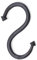 Heavy Duty Hand Forged Iron S-Hooks Matte Hanger for Hanging Kitchenware Pots Towels Storage. Tool Hanging S Hook 2 Sizes (Large)