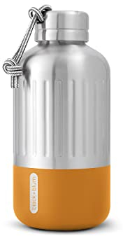 Black+Blum Explorer Vacuum Flask - Stainless Steel Leak Proof Water Bottle with Carry Loop - BPA Free Drinks Bottle for Hot or Cold Drinks, Hiking and Gym - Orange, Small 650ml
