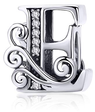 Lorrifal Charme Lettre de L'alphabet Argent Sterling 925 Avec AAAAA Zircone Femmes Perles Charm Compatible Pour PANDORA Vrai Breloque & European Bracelet