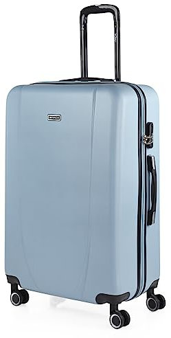 ITACA - Set De Valise Rigide avec roulettes Pivotantes - Set Valise Léger, Grande Capacité, Organisation Astucieuse pour Les Voyages Longs, Bleu Clair
