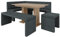 Eckbank Akiko mit Tisch und Bänken - Eckbankgruppe für Ihrem Esszimmer, Küche modern, Sitzecke, Essecke. Perfekt für Küche, Büro und Rezeption. Solide Verarbeitung (INARI 96, 168x128 Links)