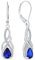 YL Unendlichkeit Keltischer Knoten Tropfen Ohrringe 925 Sterling Silber September Geburtsstein Saphir Ohrringe für Damen