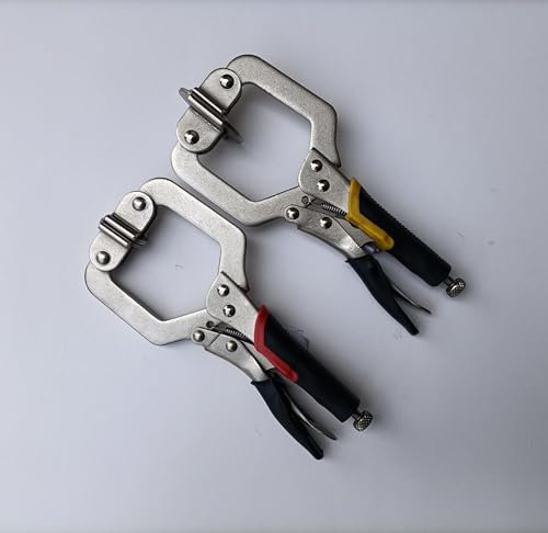 Xiao & Dao Pro Feststellklemme, 15,2 cm Fac-Klemme mit Swinel-Pads für Holzbearbeitung, Wollen, Reparieren usw. 2-teilig. XD-C6-001