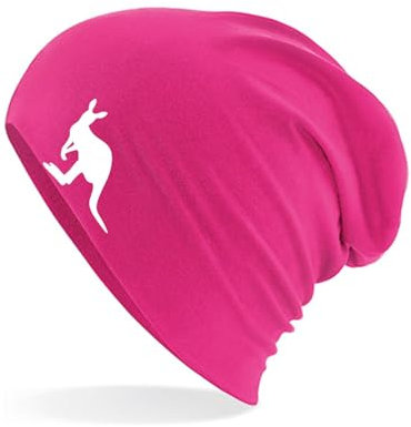 Huuraa Wintermütze Kangaroo Silhouette Geschenk Fuchsia Kangaroo Geschenkidee