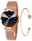 CIVO Orologio Donna Oro Rosa Set Acciaio Inossidabile Elegante da Polso Stelle Bracciale Analogico Quarzo Regalo