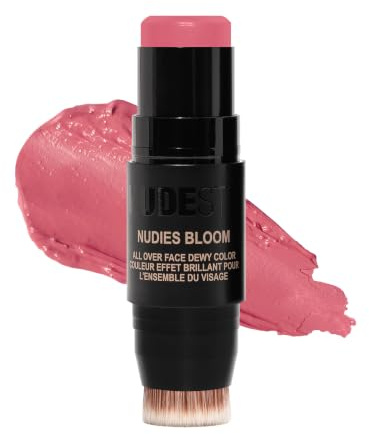 NUDESTIX Nudies Bloom Dewy Blush Stick Bohemian Rose – Creme Rouge Glow Stick – Feuchtigkeitsspendend, Luminous Finish, Vegan – Für Wangen, Augen & Lippen 7g