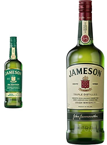 JAMESON IPA Whisky Irlandais - 40%, 70cl & Original Whisky Irlandais - 40%, 1L