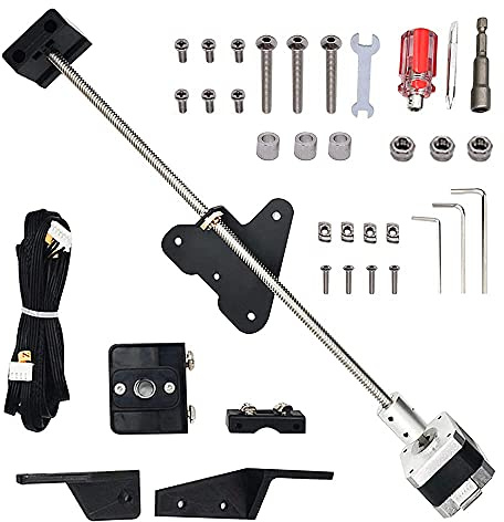 Tsadeer Für 3 Z Achsen Upgrade Kit mit Gewinde Spindel Schritt Motor, 3D Drucker zubehör Teile für 3