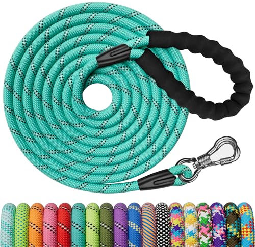 X XBEN Schleppleine für Hunde 3M 5M 6M 9M 10M 15M 20M 25M 30M,Starke Hundeleine mit Abschließbarer Karabine, Trainingsleine Laufleine für Kleine Mittlere Große Hunde, Bequemen Gepolsterter Griff