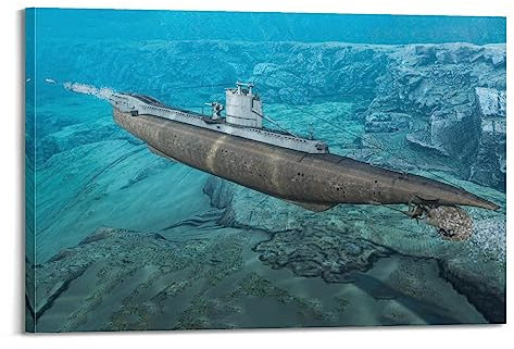 War Poster U Class U-Boot Dekorative Malerei Leinwand Wand und Kunst Bild Familie Schlafzimmer Dekor 50 x 75 cm