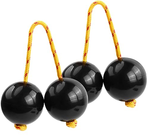2 Pairs Aslatuas Rhythmic Ball for Kids Adults Hand Percussion Aslatua Rhythm African Shaker Kashaka Shaker Instrument Hand Shaker Balls for Party Performance Concert