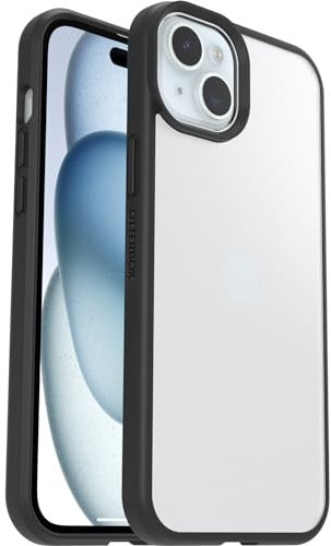 OtterBox Sleek Series Case for iPhone 15 Plus/iPhone 14 Plus, Shockproof, Drop proof, Ultra-Slim, Protective Thin Case, Tested to Military Standard, Clear/Black, No Retail Packaging