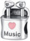 Amuefer Listen to Music Charms für Armbänder 925 Sterling Silber mit Cubic Zirkonia Anhänger für Halsketten Geburtstag Weihnachten Schmuck Geschenke für Frauen Mädchen