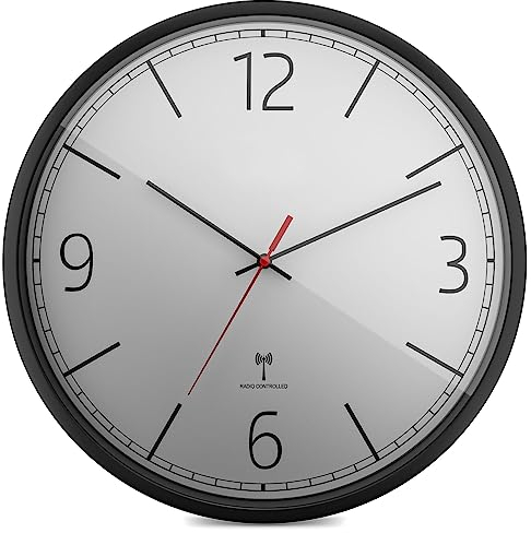 Mebus 19641 Funk-Wanduhr schwarz