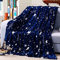 Kuscheldecke 150x200 Stern, Flanell Fleecedecke 3D Blauer Sternenhimmel Weiche und Warme Decke, als Sofadecke Wohndecke Tagesdecke Wolldecken, für Kinder Erwachsene L2482