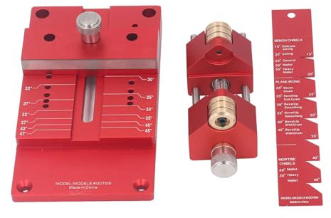 Honing Guide System Chisel Sharpening Kit for Woodworking 15 to 45 Degree Aluminum Alloy Chisel Sharpener Jig Tool