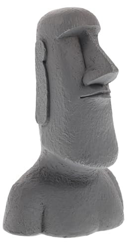 Sosoport Leichte Moai Statue Aus Harz Dekorative Desktop Skulptur Nordische Osterinsel Figur Lebendige Moai Deko Für Schreibtisch Wohnzimmer Bücherregal Miniatur Dekoration