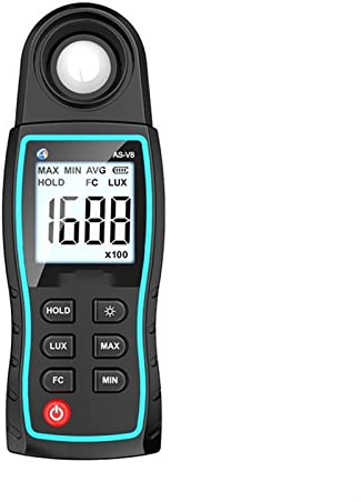 Digitales Beleuchtungsstärke-/Lichtmessgerät AS-V5. Beleuchtungszähler, hochpräzise Tester, Lichtmesser, Helligkeitsmessgerät für Pflanzen, Aquarien, Lichttester(Size:V10 standard+charging kit)