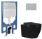 Wall Hung Toilet with Cistern, DeerValley 1.6 GPF/1.1 GPF Double Flush Rimless Floating Toilet with Soft Closed Seat for Bathroom