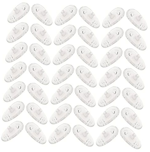 COLLBATH 20paia Cuscinetti Antiscivolo Per Occhiali Di Naselli Per Comfort e Stabilità Compatibili Con Diverse Montature Facili Da Installare e Resistenti Alla Deformazione