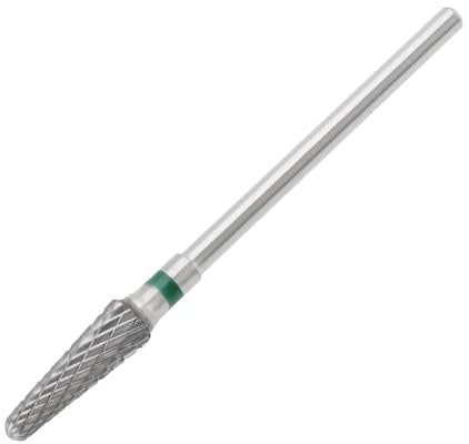 Be In Your Mind Milling Cutter Bit Hard Metal Milling Cutter 2.35mm Manicure Drill Bit Beauty Nail Drill Electric Manicure for Remove Gel Cuticles and Panel (Green C Coarse Teeth)