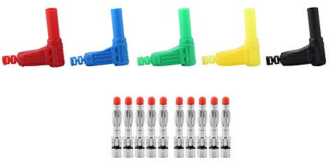 4mm Banana Plugs, Safety Sheathed Cable Banana Connector for Welding, Good Insulation, Great Connectors for Cable and Other Electrical Equipment