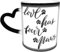 DOHXQM Kaffeetassen – Farbwechseltasse, Magic Mug,bedruckt, aus Keramik, Fassungsvermögen ca. 330 ml,Keramik - Geschenkidee,Zitat, Aquarell-Stil Hand Buchstaben Liebe hat vier Pfoten Pinsel